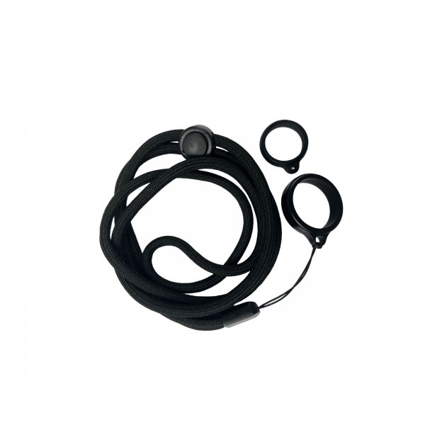 Adjustable Lanyard With Silicone Ring Black (1pc)