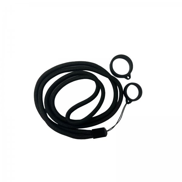 Lanyard With Silicone Ring Black (1pc)