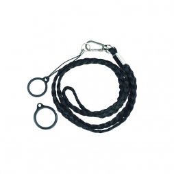 Weave Lanyard With 2 Silicone Rings Black (1pcs)