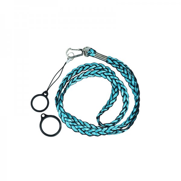 Weave Lanyard With 2 Silicone Rings Blue (1pc)
