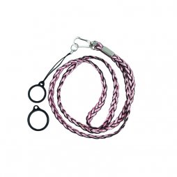 Weave Lanyard With 2 Silicone Rings Pink (1pcs)