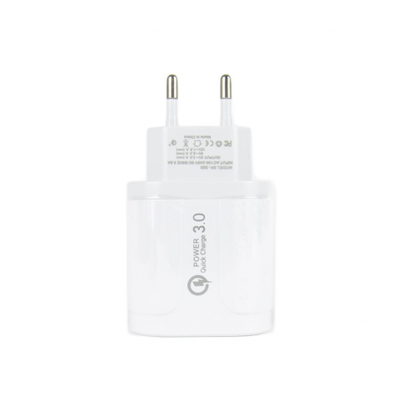 [Echantillon] Adaptateur Secteur/USB 4 port 3,1A 5V Fast Charge 3.0 - BK385 (Blanc)