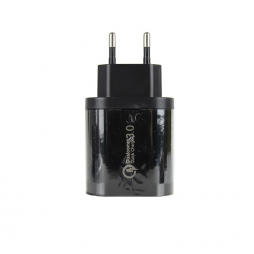 Adaptateur Secteur/USB 3 port 2,1A 5V Fast Charge 3.0 - BK373 (Noir)