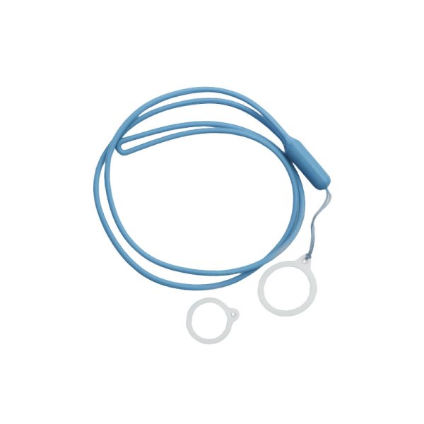 Adjustable Lanyard With Silicone Ring blue(1pc)