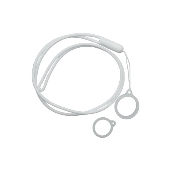 Adjustable Lanyard With Silicone Ring White (1pc)