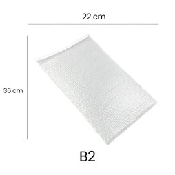 B2 Bubble bag with adhesive closure 100% recycled 220x360mm