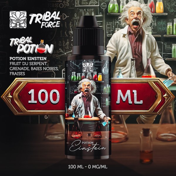 Potion Einstein Strawberry/Pomegranate/Serpent fruit/Back berries) 0mg 100ml - Tribal Force