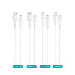 Eco-Friendly 4 in 1 Charging Cable Set (25pcs) - Kintone Series by DEVIA