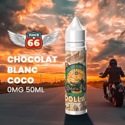 Chocolat Blanc Coco 0mg 50ml - Dollar by Juice 66