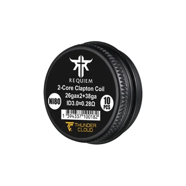 Requiem Fused Clapton Coils Ni80 0.28Ω (10pcs) - Thunder Cloud x El Mono Vapeador