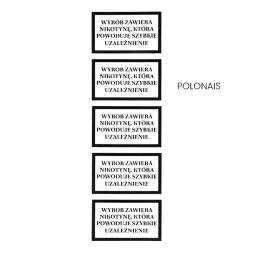 Large Nicotine Warning label (5pcs)