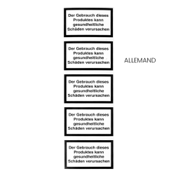Large Nicotine Warning label (5pcs)