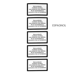 Large Nicotine Warning label (5pcs)