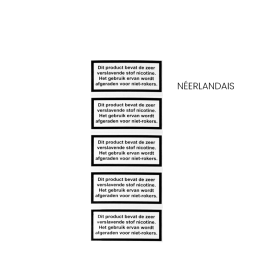 Small Nicotine Warning label (5pcs)