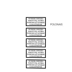 Small Nicotine Warning label (5pcs)
