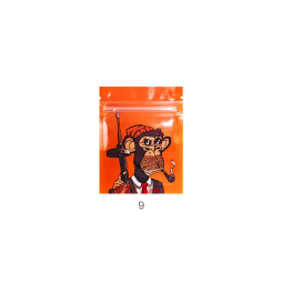 Monkey Snap-Closing Pouch (100pcs) 7x9cm
