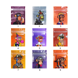 Pochette à Fermeture Pression Monkey (100pcs) 7x9cm