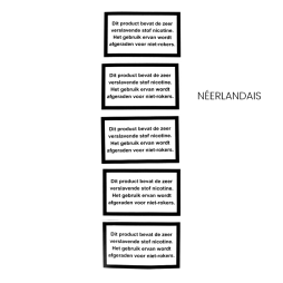 Large Nicotine Warning label (5pcs)