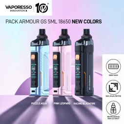 Pack Armour GS 5ml 18650 New Colors - Vaporesso