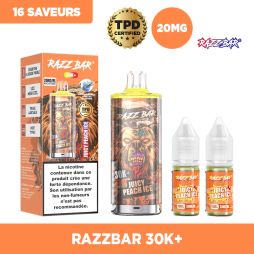 Pack 30K 650mAh 20+2ml / 2% - RazzBar