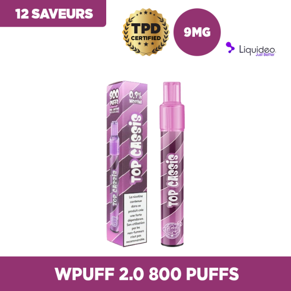 Starter Kit 800 Puffs 9mg (1pc) - Wpuff 2.0 by Liquideo
