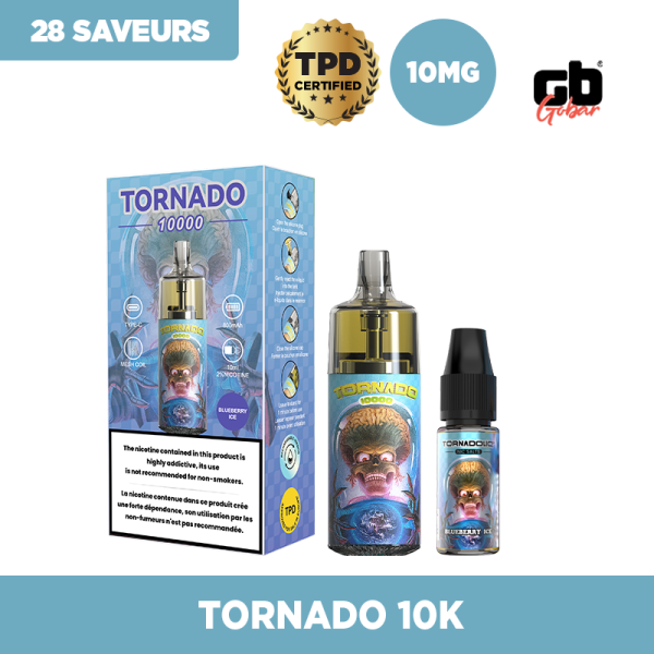 [Destock] Tornado 10K 800mAh TPD EU 1% 10ml - Gobar