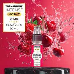 Strawberry Raspberry Cherry Ice Nic Salts 20mg 10ml - Intense by Tornadoliq
