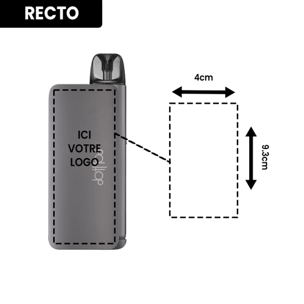 Kit DotPod Go 2ml 3000mAh Gunmetal Customized - Dotmod