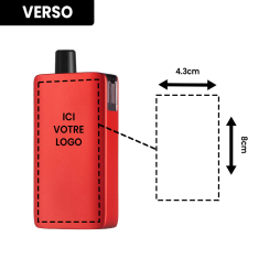 Pack DotPod Max V1.5 5ml 2100mAh Red Personnalisé - Dotmod