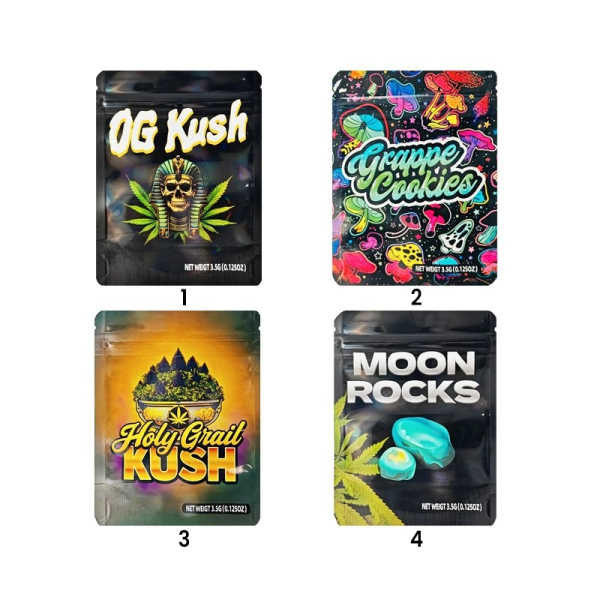 Pochette à Fermeture Pression Moon Grass (50pcs) 12.5x9.5cm