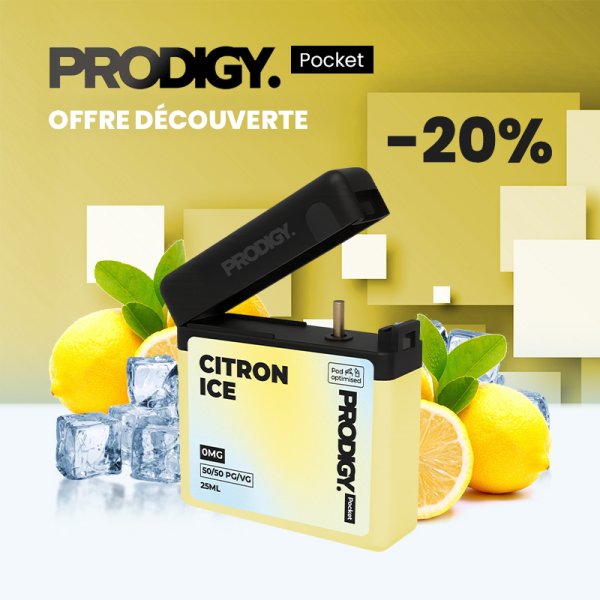 Citron Ice 0mg 25ml - Prodigy Pocket by Vape Maker [Offre]