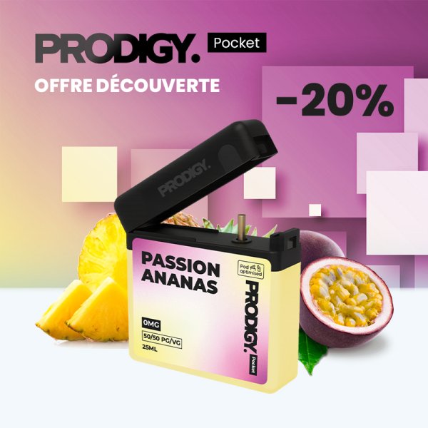 Passion Ananas 0mg 25ml - Prodigy Pocket by Vape Maker [Offre]