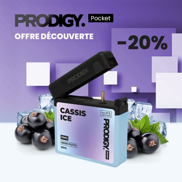 Cassis Ice 0mg 25ml - Prodigy Pocket by Vape Maker [Offre]