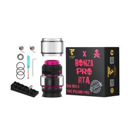 Bonza Pro RTA Black Pink Limited Edition 4/6ml 26.5mm - Thunder Cloud x Vaping Bogan