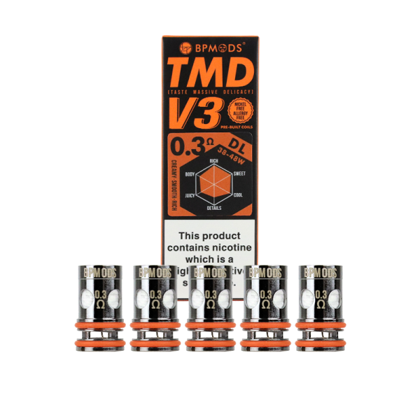 Résistances TMD Mesh V3 0.3/0.5/0.8/1.0Ω MTL/RDL (5pcs) - BP mods