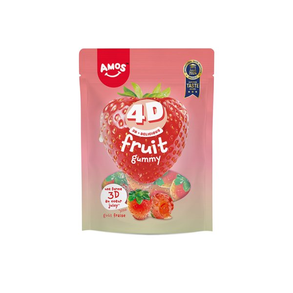 Bonbons Fruit Fraise 4D 120g - Amos