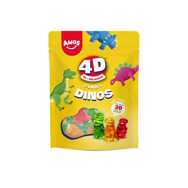 Bonbons Gummy Dino 4D 140g - Amos