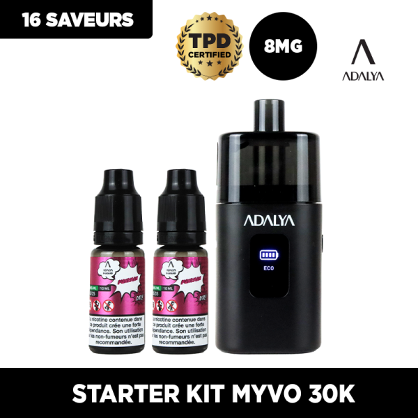 Starter Kit Myvo 30K 1300mAh 10ml / 8mg - Adalya