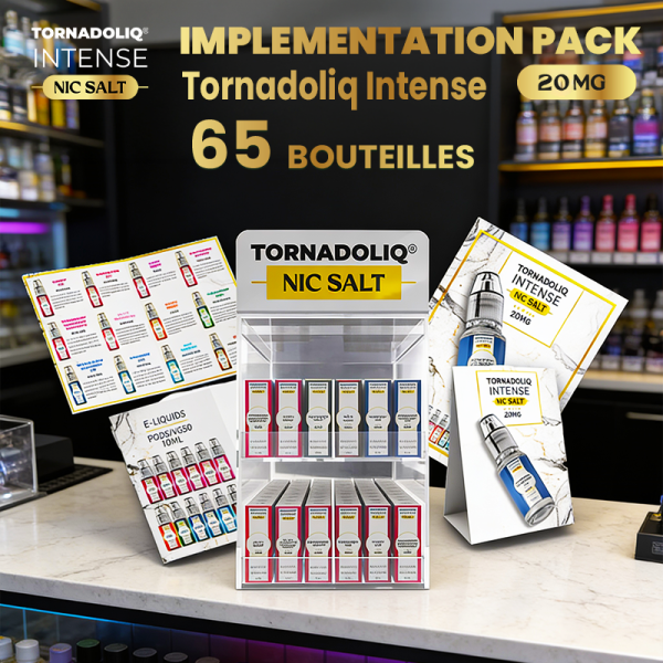 Nic Salts E-liquids Implantation Pack 20mg 10ml (Best Flavors) (65pcs) - Intense by Tornadoliq