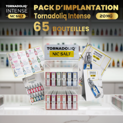 Pack d'Implantation E-liquides Nic Salts 20mg 10ml (New Flavors) (65pcs) - Intense by Tornadoliq