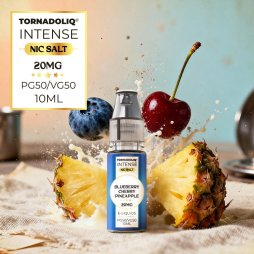 [Sample] Blueberry Cherry Pineapple Nic Salts 10ml - Intense by Tornadoliq
