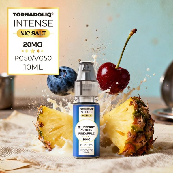 Blueberry Cherry Pineapple Nic Salts 10ml - Intense by Tornadoliq