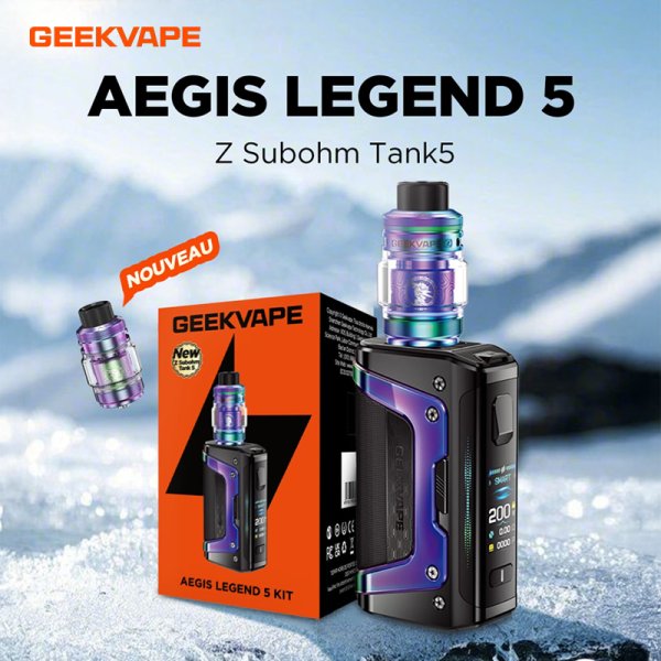 Pack Aegis Legend 5 5.5ml (Zeus Sub-Ohm 5) 2x18650 - Geekvape