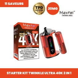 Starter Kit Twinkle Ultra 40K 2 in 1 1200mAh 2% - Maxfel