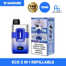 ECO 2in1 Refillable 50000 Puffs 20mg - Fumot