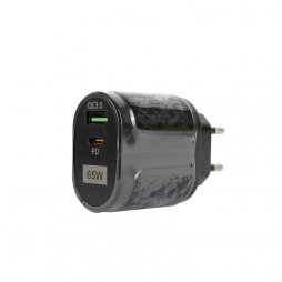 Adaptateur Secteur/USB & Type-C 65W 5V Super Fast Charge 3.0 - BK385-GaN